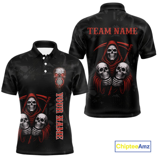 Custom Colorful Bulldog Funny Dart Polo Team Shirts For Men Bulldog Dart League Jerseys NYN2181