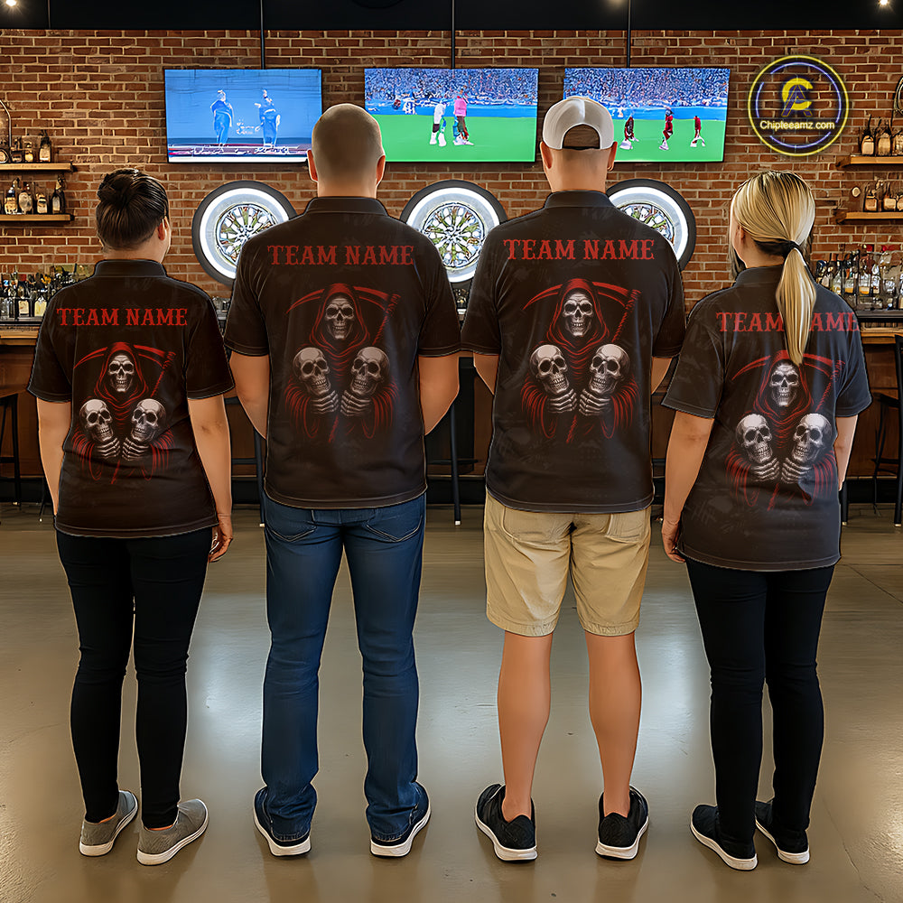 Custom Colorful Bulldog Funny Dart Quarter-Zip Team Shirts For Men Bulldog Dart League Jerseys NYN2181