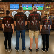 Load image into Gallery viewer, Custom Colorful Bulldog Funny Dart Quarter-Zip Team Shirts For Men Bulldog Dart League Jerseys NYN2181