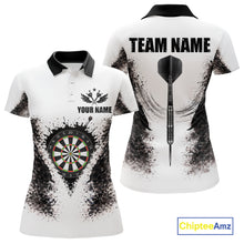 Load image into Gallery viewer, Black And White Splatter Dartboard Women Darts Polo &amp; 1/4-Zip Shirts Custom Outfits Darts Team Jersey NYN3036