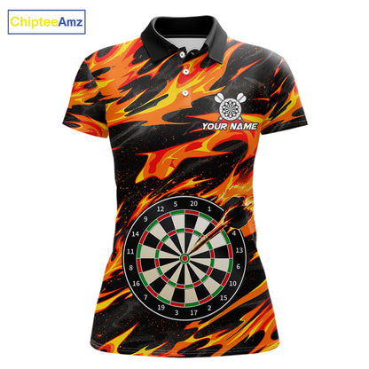 Fire Flame Dartboard Dart Shirt For Women Personalized Red Flames Dart Team Outfits Jerseys NYN4053