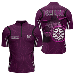Custom Purple Dartboards And Witch Dart Shirts For Men, Dart Team Jerseys NYN0026
