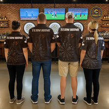 Load image into Gallery viewer, Black Grunge Digital Camouflage Darts Custom Dart Quarter-Zip Shirt Women Dart Tournament Jerseys NYN2090