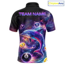 Load image into Gallery viewer, Funny Dolphin Rainbow Galaxy Pool Ball Billiard Shirt For Men Personalized Billiard Team Apparel NYN2637