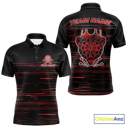 Red Crown Dartboard Mens Darts Shirt Personalized Horizontal Stripes Team Darts Jersey NYN3242