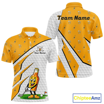 Funny Mens Golf Polo Team Shirt Personalized Cheer Beer Clothing Golf Tops For Golfers NYN3260