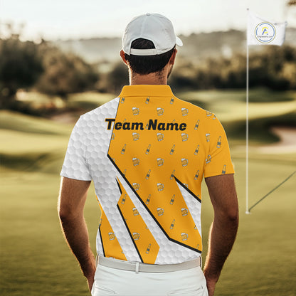 Funny Mens Golf Polo Team Shirt Personalized Cheer Beer Clothing Golf Tops For Golfers NYN3260