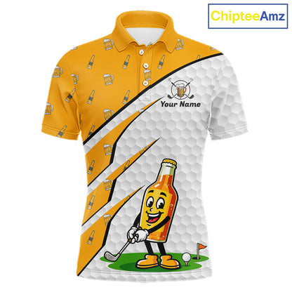 Funny Mens Golf Polo Team Shirt Personalized Cheer Beer Clothing Golf Tops For Golfers NYN3260