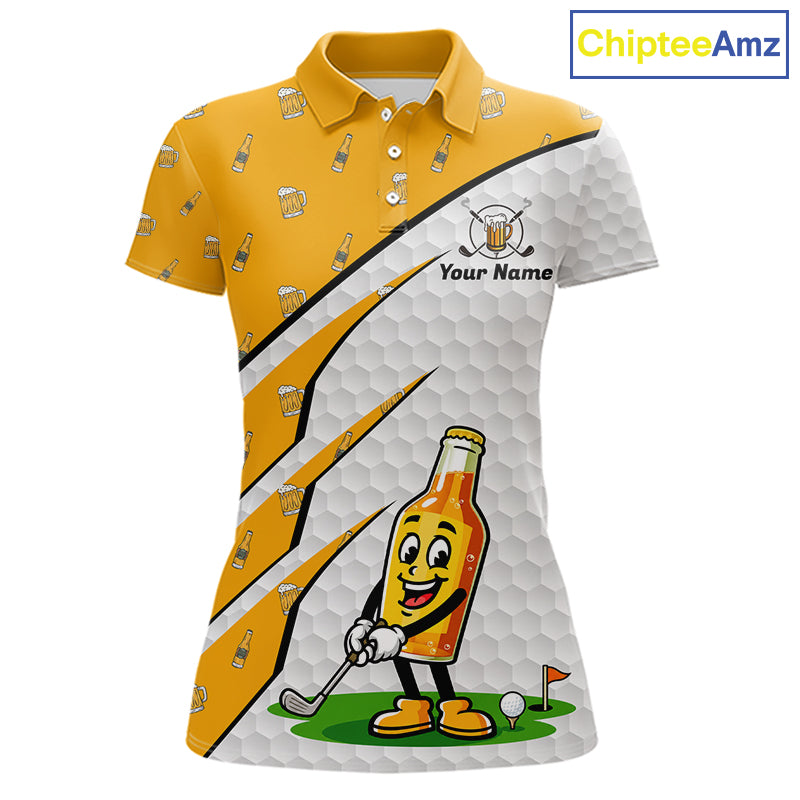 Funny Womens Golf Polo Team Shirt Personalized Cheer Beer Clothing Golf Tops For Golfers NYN3260