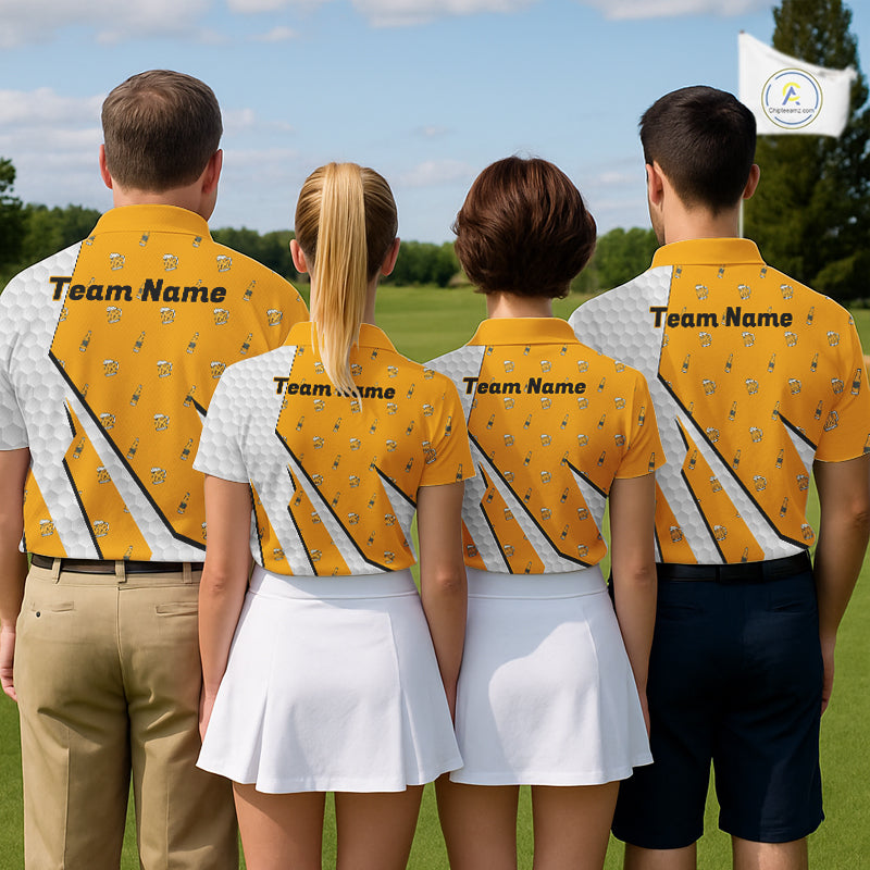 Funny Mens Golf Polo Team Shirt Personalized Cheer Beer Clothing Golf Tops For Golfers NYN3260