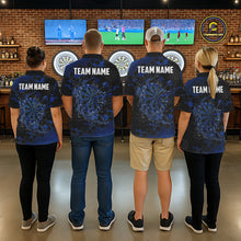 Load image into Gallery viewer, Watering Dartboard Darts Shirt For Men Custom Splatter Blue Hexagon Dart Team Jerseys NYN3117