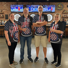 Load image into Gallery viewer, Custom Funny Rich Eagle Grunge US Flag Darts Quarter-Zip Shirts For Women Patriotic Darts Team Jerseys NYN2757