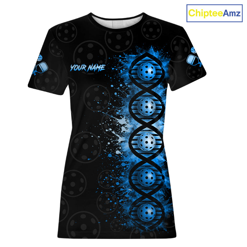 Blue Splatter Pickleball Shirt Is In My Dna Custom Pickleball Tournament Team Uniform For Women NYN4116