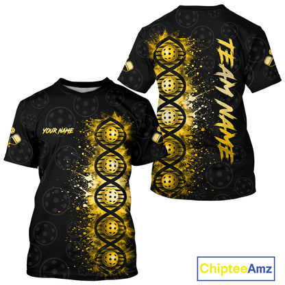 Gold Splatter Pickleball Shirt Is In My Dna Custom Pickleball Tournament Team Uniform For Men NYN4117
