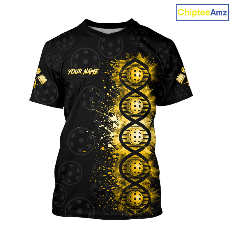 Gold Splatter Pickleball Shirt Is In My Dna Custom Pickleball Tournament Team Uniform For Men NYN4117