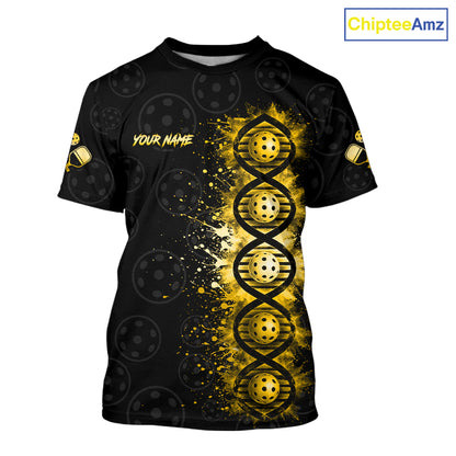 Gold Splatter Pickleball Shirt Is In My Dna Custom Pickleball Tournament Team Uniform For Men NYN4117