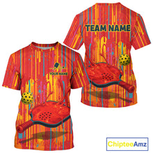 Load image into Gallery viewer, Custom Dripping Pickleball Paddle &amp; Ball Jerseys Men Splashed Colorful Pickleball Shirt NYN2223