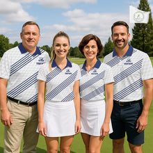 Load image into Gallery viewer, Patriotic Men's Golf Polo Shirts Custom American Flag Golf Apparel America Golf Shirt | Blue NYN3326