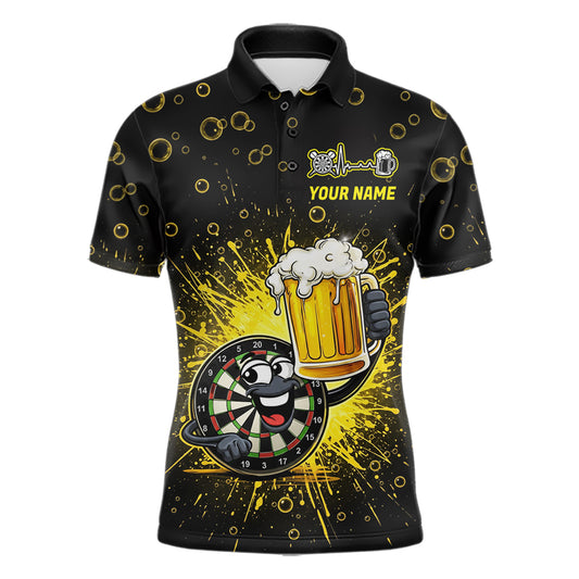 Funny Dartboard Cheer Beer Darts Team Shirt For Men Personalized Dart Polo Jerseys NYN2574