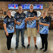 Load image into Gallery viewer, Personalized Funny Shark Waving Blue Dartboard Men Darts Polo Shirt Custom Darts Team Jerseys NYN2583
