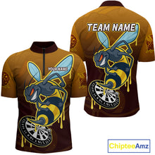 Load image into Gallery viewer, Ferocious Bee Dartboard 3D Funny Darts Shirt For Men - Custom Name &amp; Team Jersey NYN0672