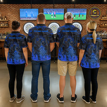 Load image into Gallery viewer, Fire Flames Darts Dragon Purple Dart 1/4-Zip Shirts For Women Personalized Team Dart Jerseys NYN2106