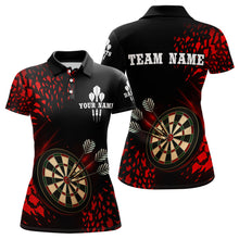 Load image into Gallery viewer, Women's Custom Dart Shirt - 3D Dartboard With Red Geometric Shards, Dart Team Jersey NYN0248