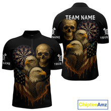 Load image into Gallery viewer, Custom Darts Shirt For Men Retro US Flag Patriotic Dart Jerseys, Vintage Dart Shirts NYN1123