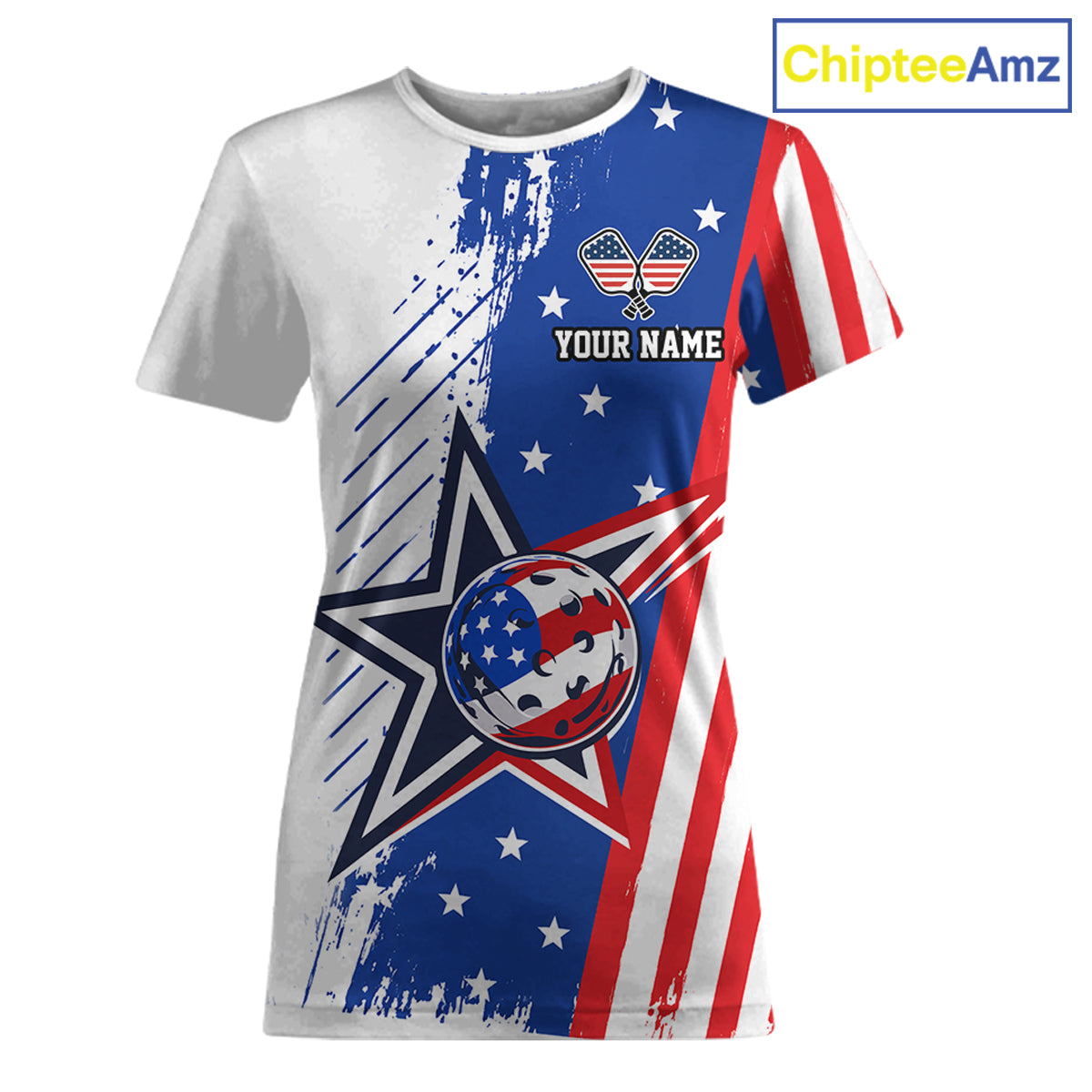 Red White Blue 250th Anniversary Pickleball Shirt For Women Patriotic USA Pickleball Jersey