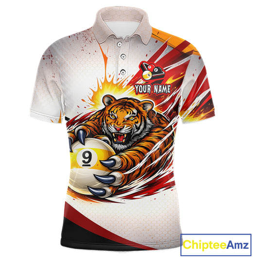 Red Thunders Tiger Claws Pool 8 Ball Billiard Shirt For Men Personalized Billiard Team Jerseys NYN2631