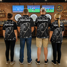 Load image into Gallery viewer, Grey Grim Reaper Smoke Dartboard Custom Grunge Women Darts 1/4-Zip Shirt Darts Team Jersey NYN2718