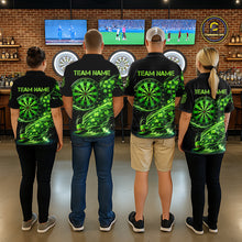 Load image into Gallery viewer, Funny Shamrock Tornado Dartboard Women Darts Polo Shirt Custom St Patrick's Day Darts Team Jersey NYN2532