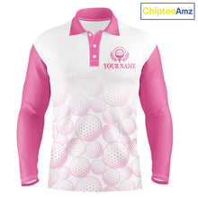 Load image into Gallery viewer, Pink Ribbon Breast Cancer Awareness Mens Polo Shirt Custom US Flag Patriotic Golf Shirt For Men NYN3099