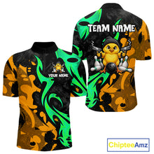 Load image into Gallery viewer, Duck Gun Men Bowling 1/4-Zip Shirt Custom Grunge Youth Cute Bowling Team Attire