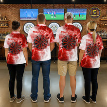 Load image into Gallery viewer, Personalised Red And White Smokes Men Dart Shirts Custom Thunder Darts Team Shirt For Players NYN3367
