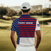 Load image into Gallery viewer, American Flag Anniversary Men Golf Polo Shirt Custom Golf Team Patriotic Golf Tops NYN3384