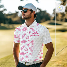 Load image into Gallery viewer, Pink Cowgirl Golf Polo Shirts For Men Custom Cowgirl Funny Golf Shirts, Upf Golf Shirts NYN3394