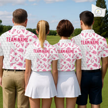 Load image into Gallery viewer, Pink Cowgirl Golf Polo Shirts For Men Custom Cowgirl Funny Golf Shirts, Upf Golf Shirts NYN3394