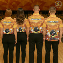 Load image into Gallery viewer, Mens Funny Beer Bowling Ball Shirts For Men Custom Team Polo Quarter-Zip Bowling Jerseys NYN3454