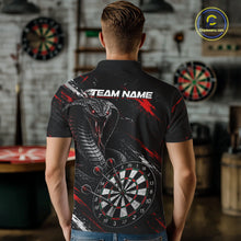 Load image into Gallery viewer, Male model wearing Black Red Cobra Darts Polo, Personalized Tournament Uniform