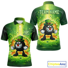 Load image into Gallery viewer, Shamrock Funny Fire Flame 8 Ball Men Billiards Shirt Personalized St Patrick's Day Pool Balls Shirt NYN2679