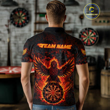 Load image into Gallery viewer, Custom Red Flames Eagle Digital Camo Darts Polo Shirt For Men Cracked Dart Jerseys NYN1958