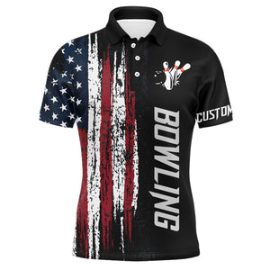 American flag bowling shirt for men and women custom bowling jersey for team Patriots bowlers shirt BL01