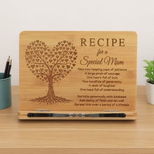 Load image into Gallery viewer, Mom Gifts Book Stand, Recipe for a Special Mom Birthday Gifts, Christmas Gifts for Mom