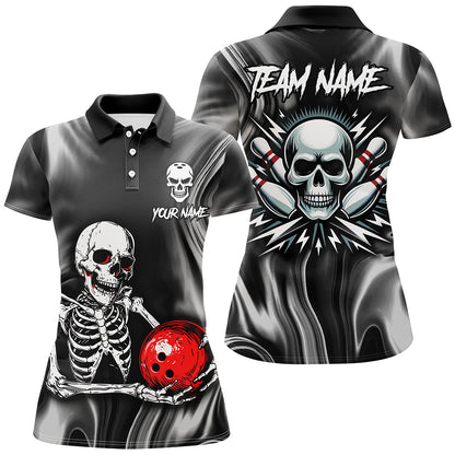 Skull Bowling Shirt for Women Custom Bowling Jersey Bowling Polo Shirt Bowling Team League QZT293