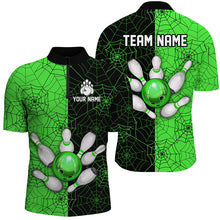 Load image into Gallery viewer, Custom Camo Quarter Zip Bowling Shirt Men Spider Bowling Team Jersey Multicolor QZT458