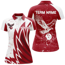 Load image into Gallery viewer, Personalized Women Eagle Bowling Shirts Polo Bowling Jersey League Multicolor QZT463
