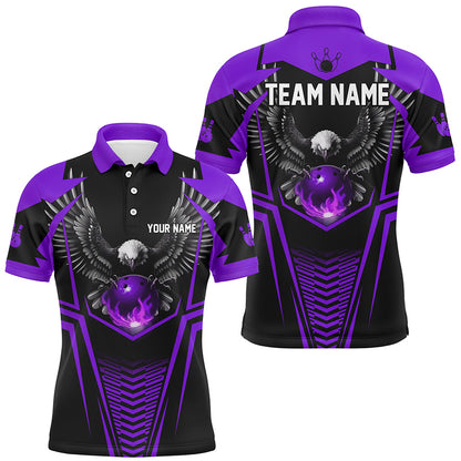 Custom Eagle Bowling Shirts Polo Bowling Team League for Men QZT434