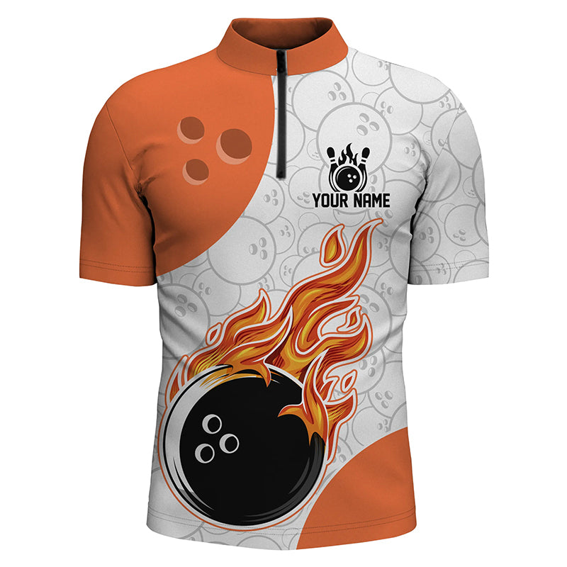 Bicycle jersey with flame design and customizable text on a white background