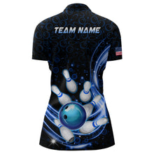 Load image into Gallery viewer, Personalized Camo Bowling Shirt for Women Custom Bowling Jersey Bowling Team League Quarter-Zip Shirt QZT251